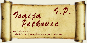 Isaija Petković vizit kartica